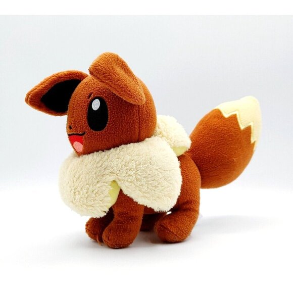 Pokemon Eevee small 7" brown plush Nintendo stuffed toy 2015 Tomy - Picture 2 of 5
